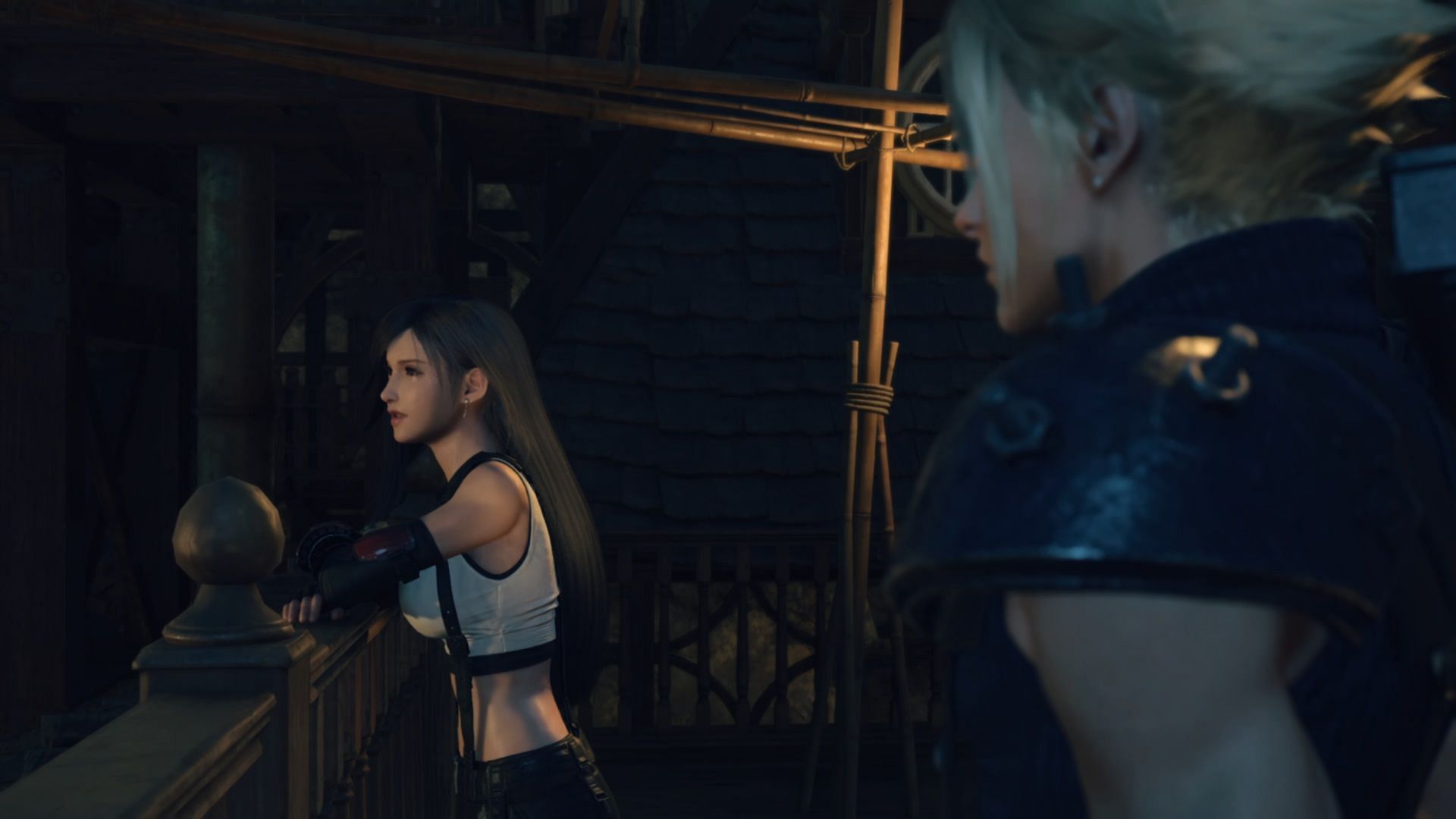 Interact with Tifa to end the Fall of a Hero chapter (Image via Square Enix)