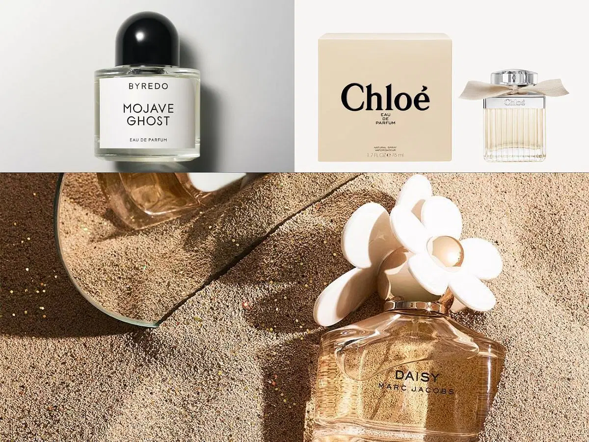 Feminine perfumes for day-to-day use (Image via @chloe, @byredo, @marcjacobs)