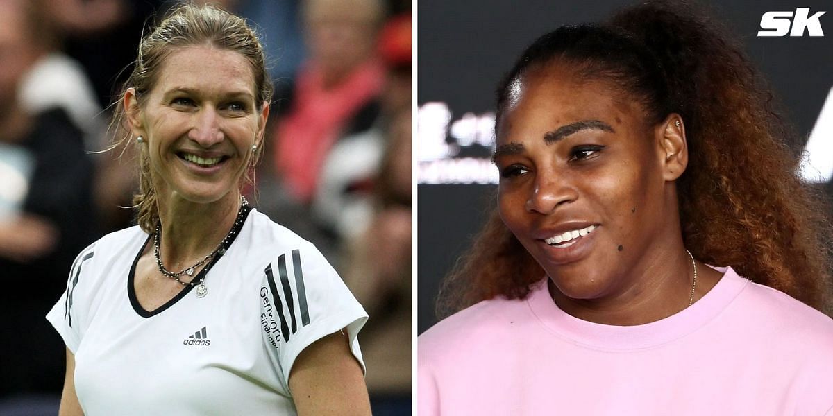 Steffi Graf (L) and Serena Williams (R)