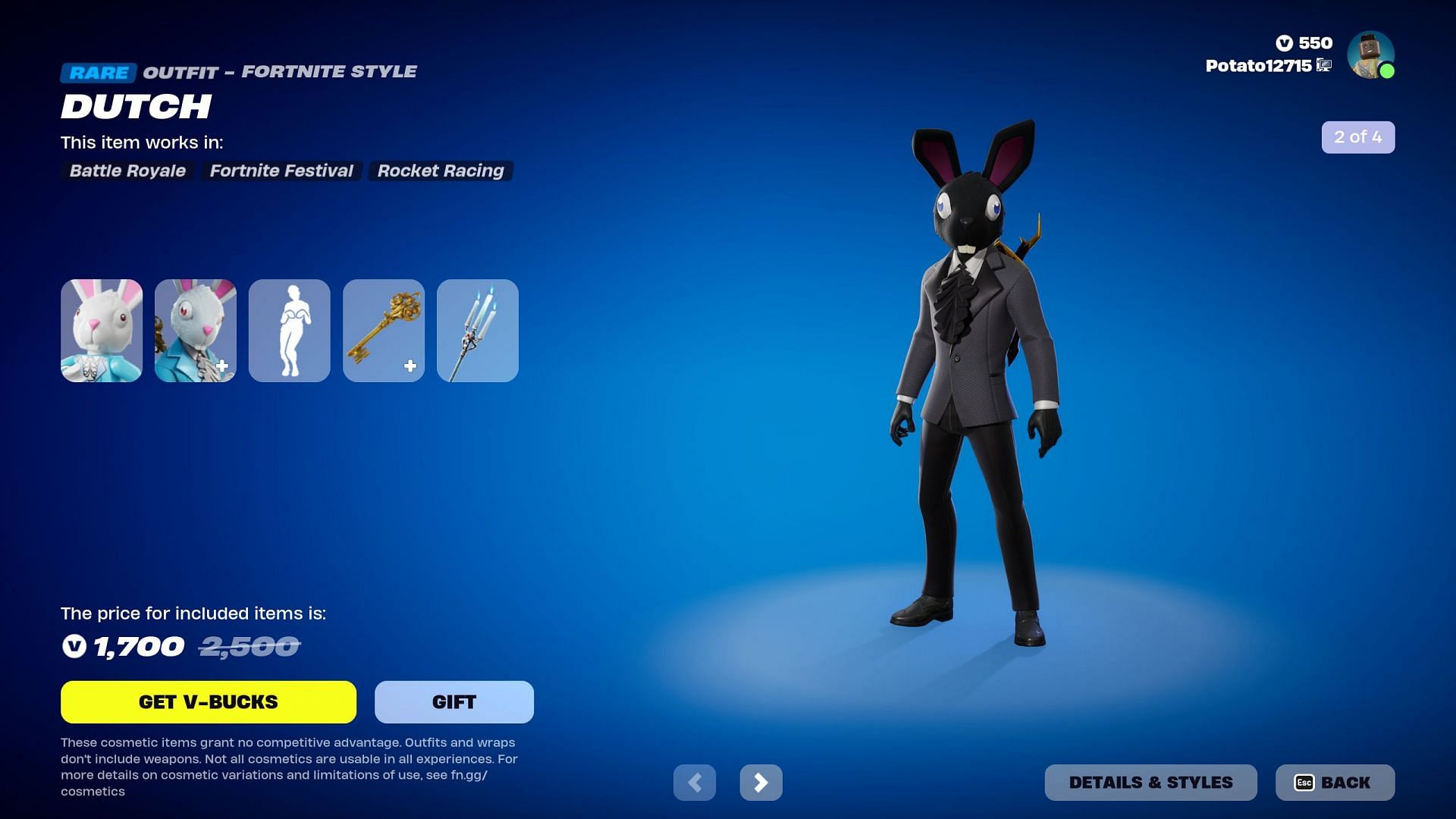 The Dutch Skin will likely be listed until Easter (2024) (Image via Epic Games/Fortnite)