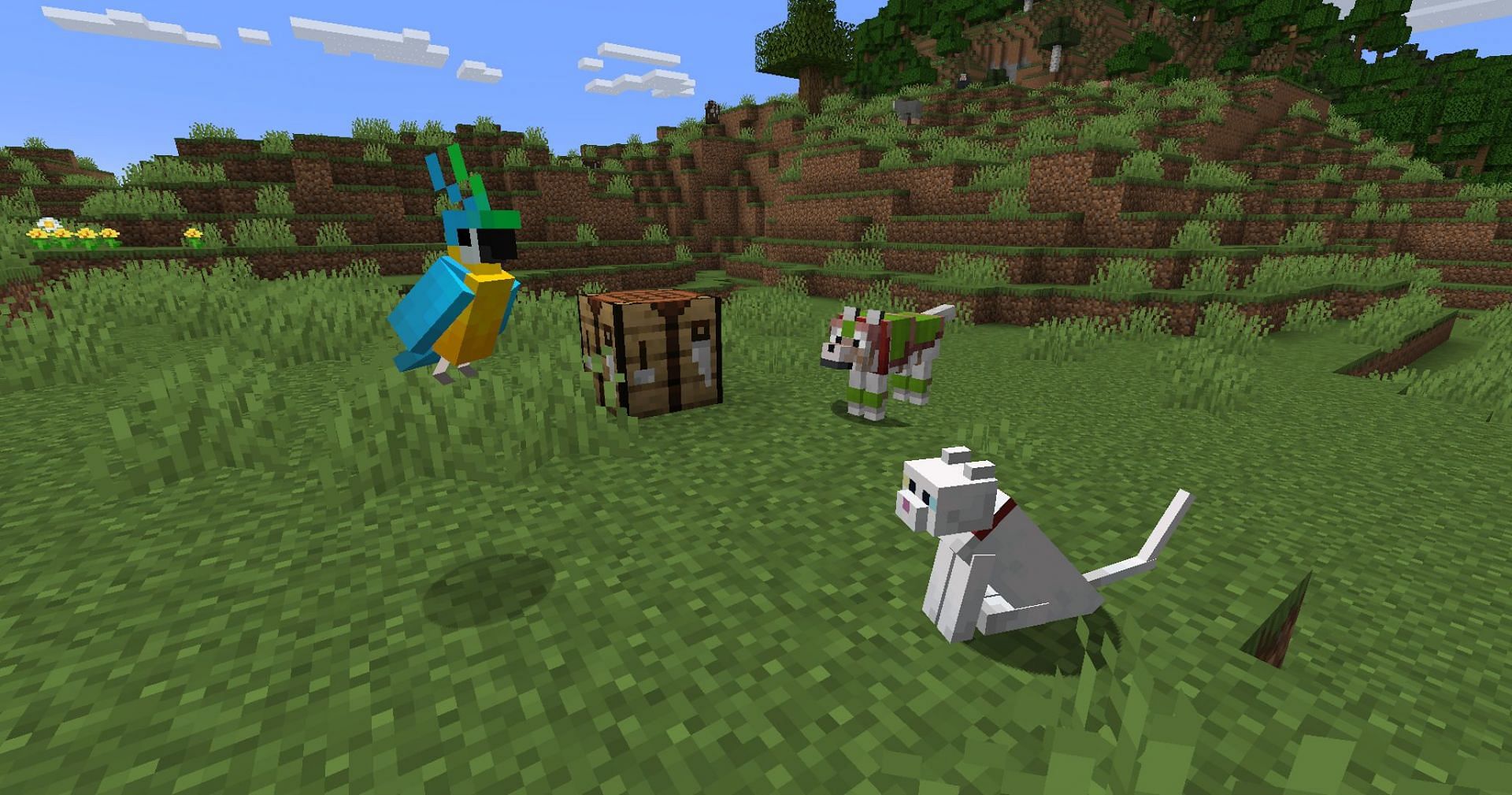 The game&#039;s many pets are actually all tied for fastest (Image via Mojang Studios)