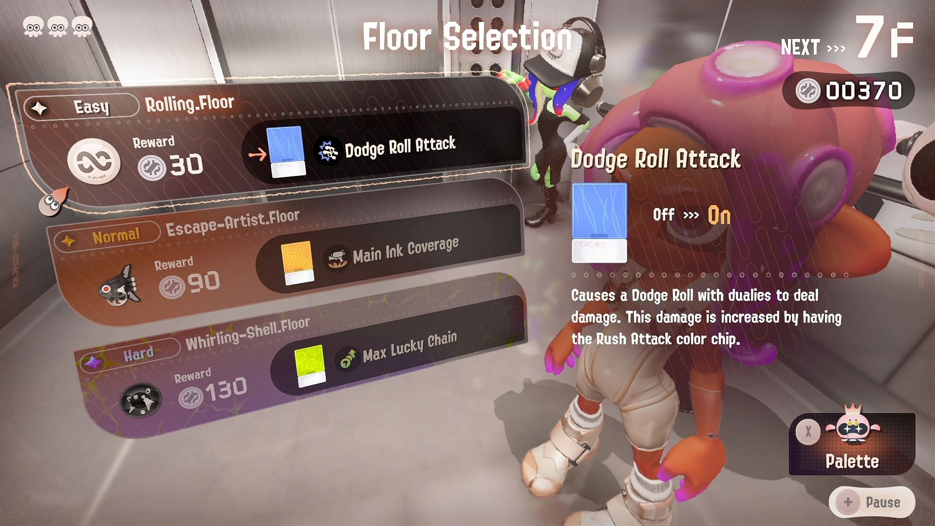 The floor selection menu. (Image via Nintendo)