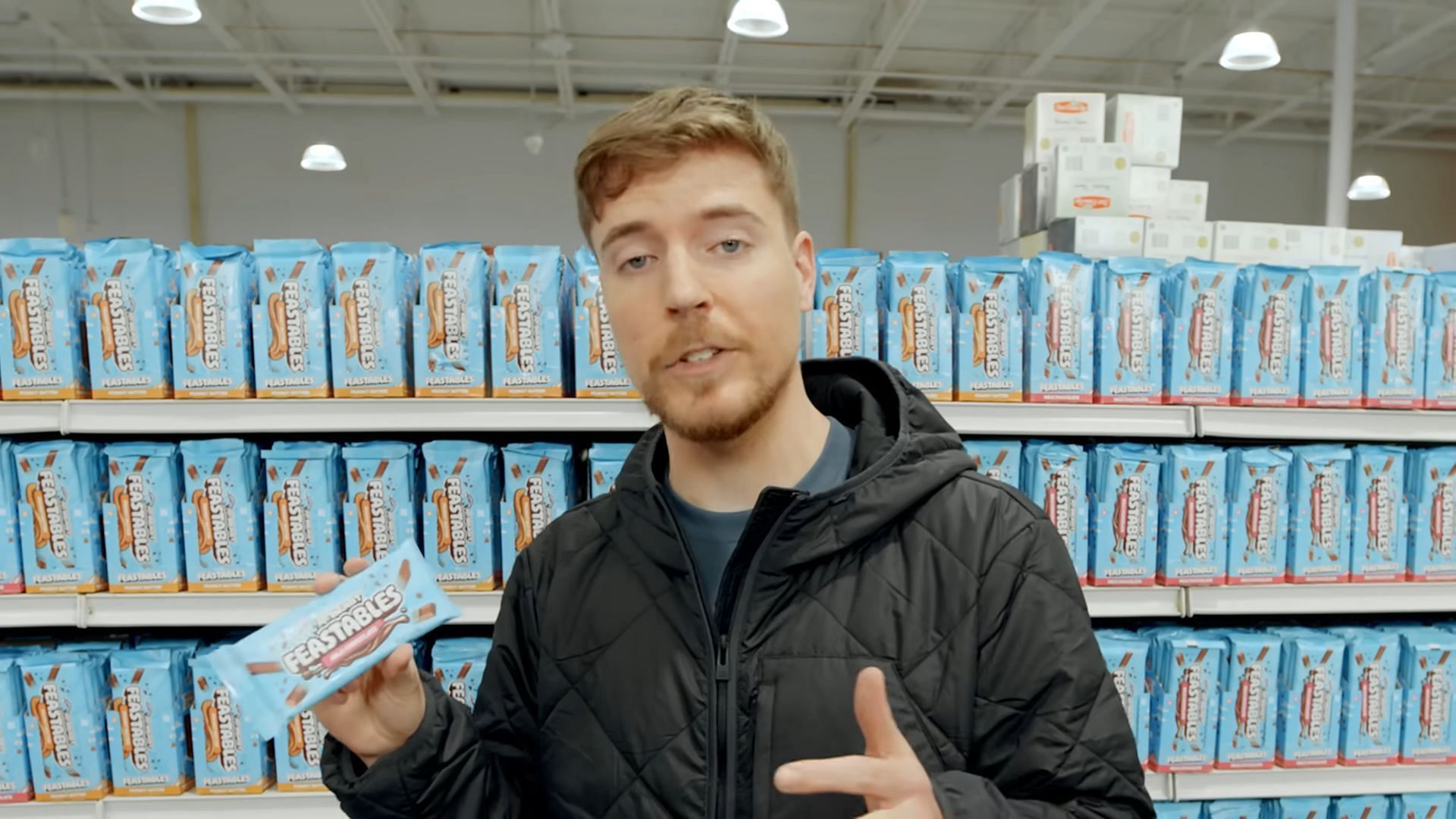 MrBeast to buy more choclate factories for Feastables (Image via MrBeast 2/YouTube)