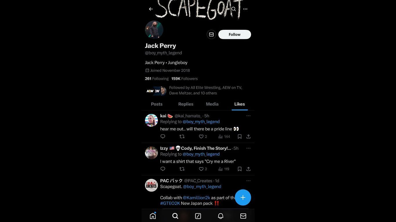 Jack Perry liked the above comment on Twitter