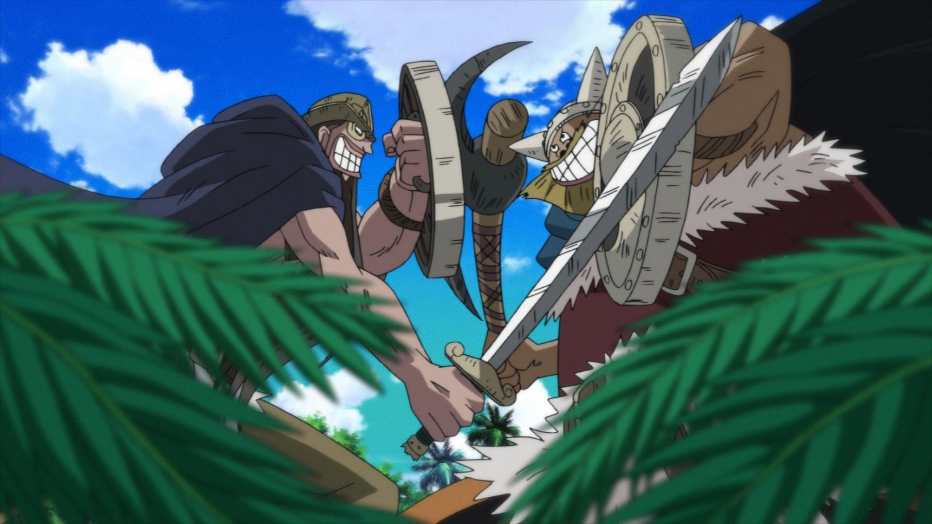 Dorry and Brogy will likely continue their rescue of the Straw Hats in One Piece chapter 1112 (Image via Toei Animation)