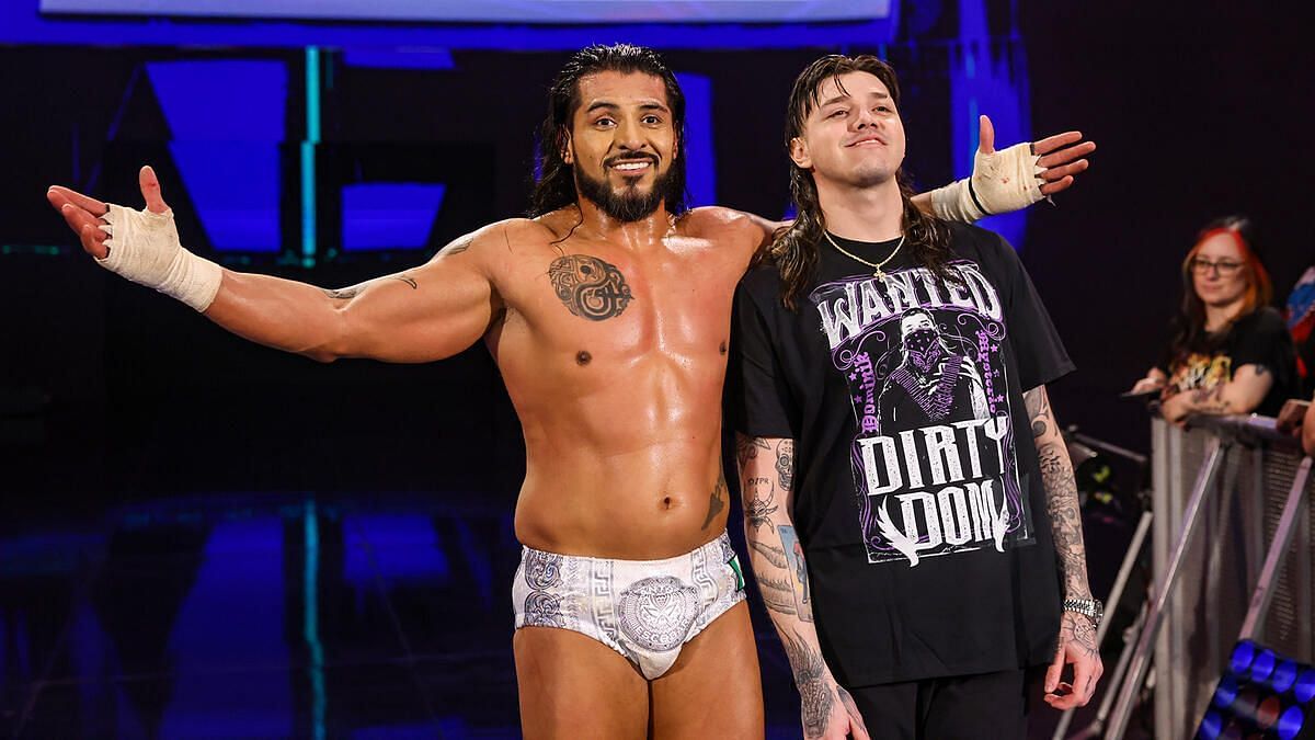 Santos Escobar and Dominik Mysterio on SmackDown