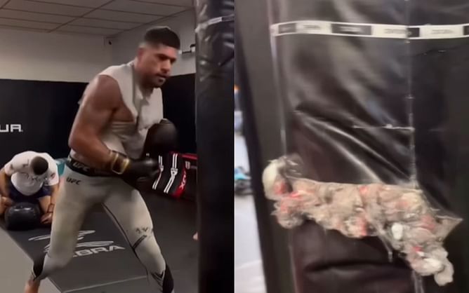 Jamahal Hill fires six-word reaction at clip of Alex Pereira breaking the heavy bag