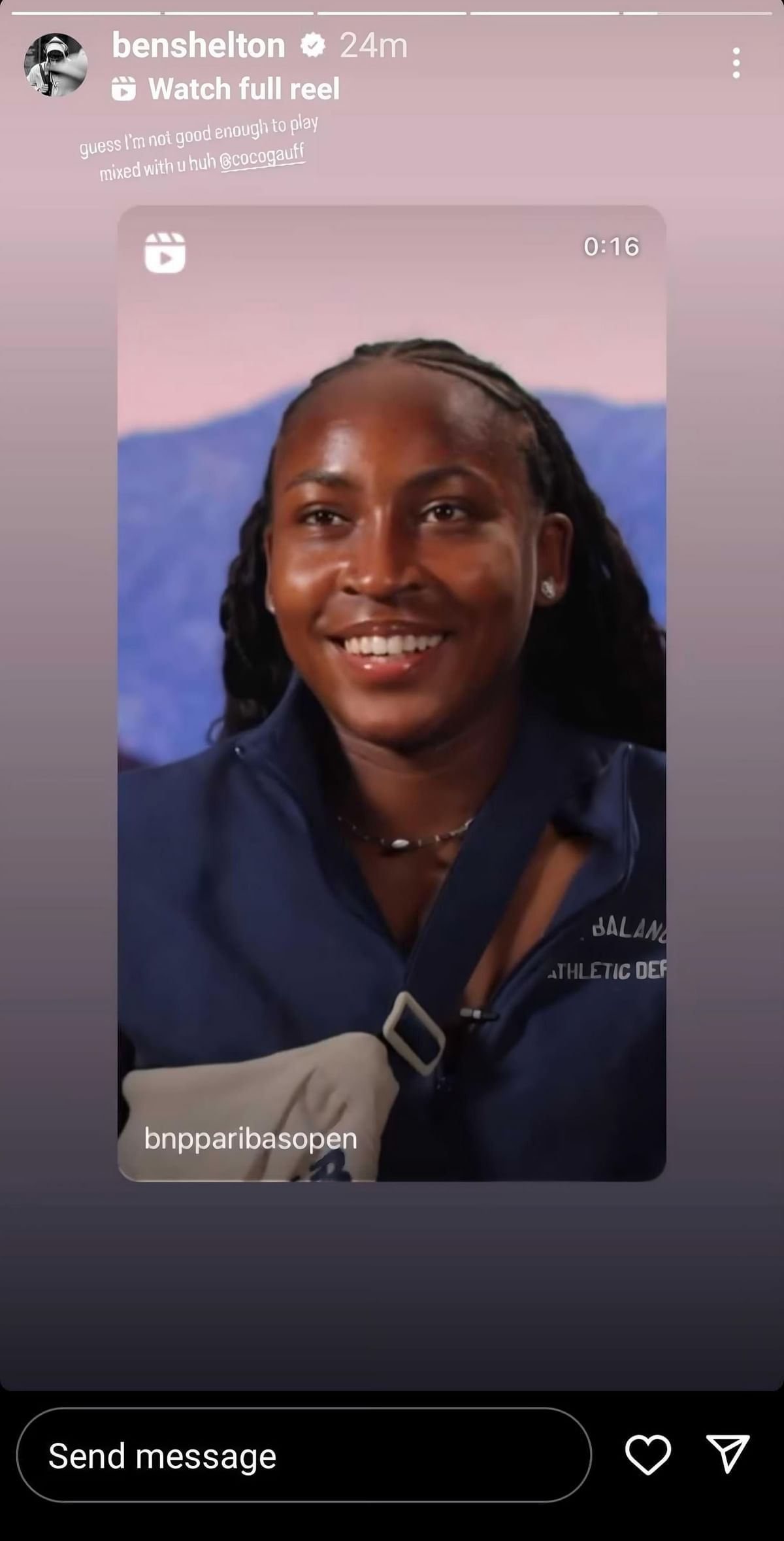 "I’m scared if you hit a 150mph serve in my head" Coco Gauff playfully
