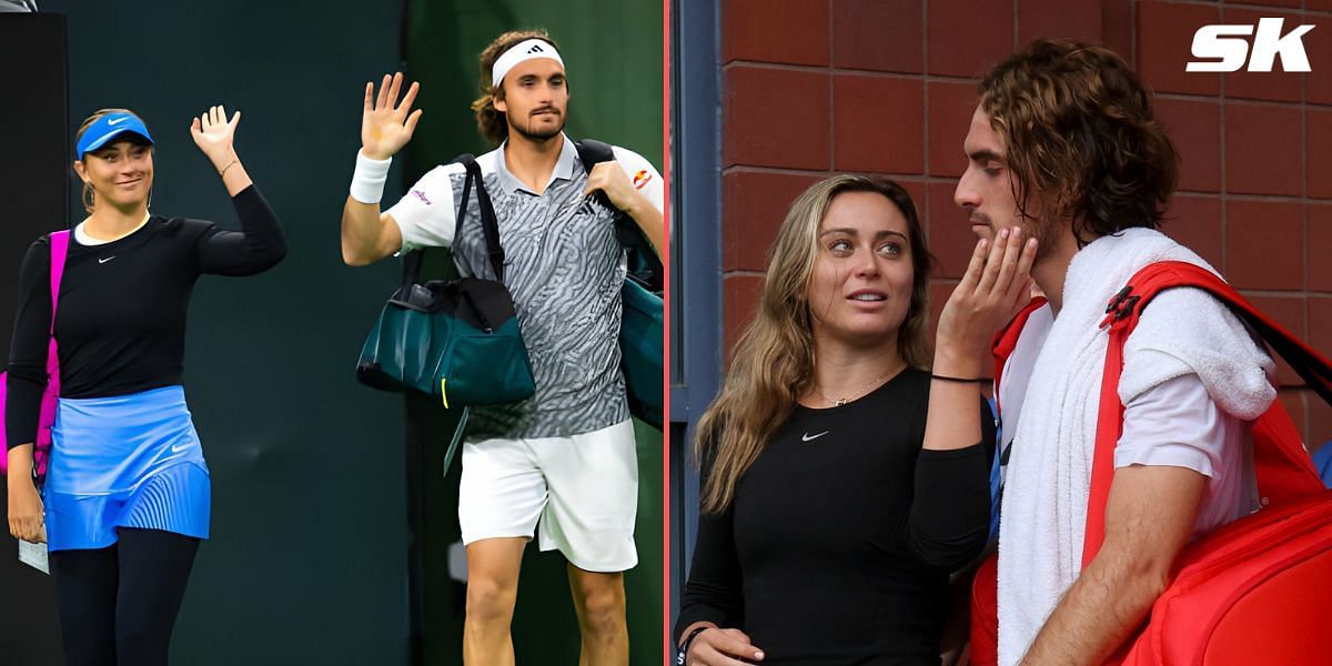 Paula Badosa and Stefanos Tsitsipas at the 2024 Eisenhower Cup