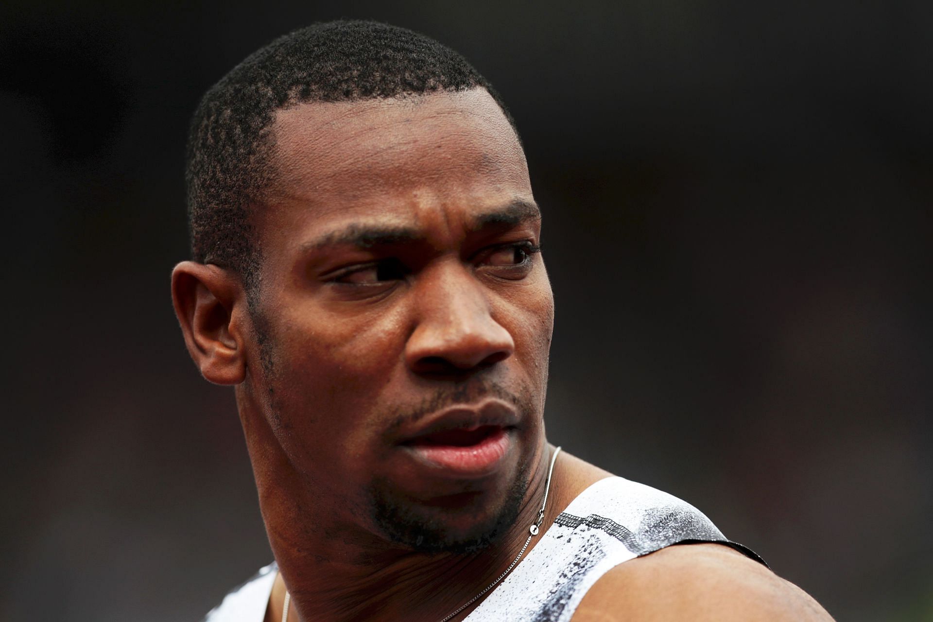 Yohan Blake of Jamaica looks on during the Muller Birmingham Grand Prix &amp; IAAF Diamond League event at Alexander Stadium on August 18, 2019 in Birmingham, England.