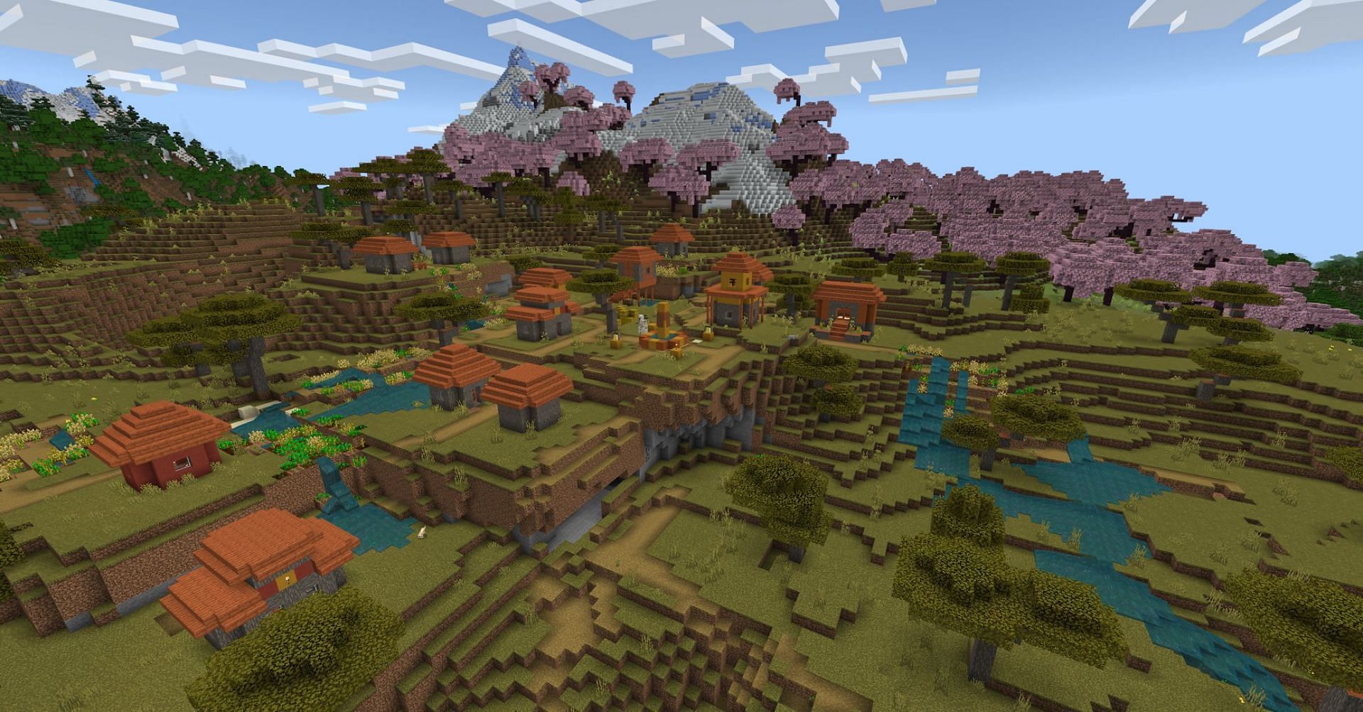Villages are always a welcome sight (Image via Mojang)