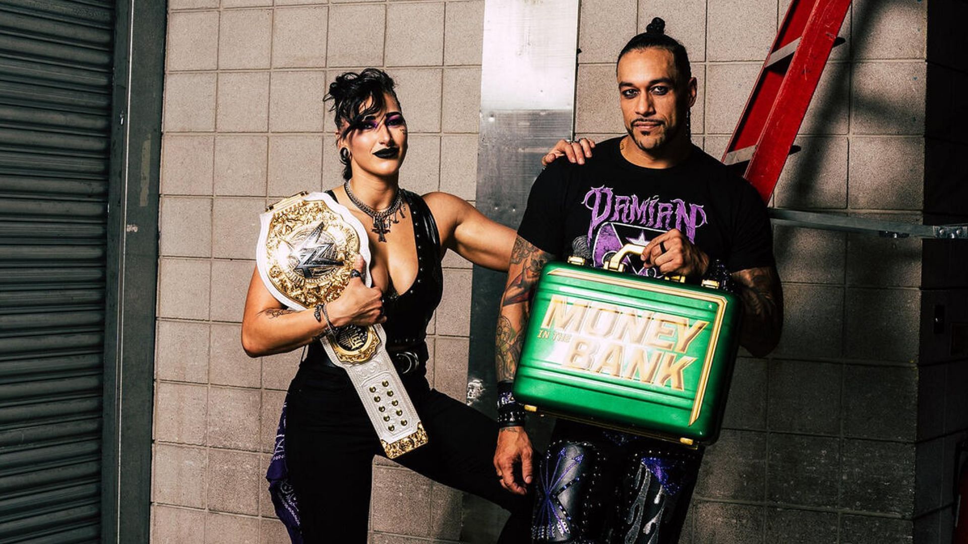 Rhea Ripley and Damian Priest at WWE Money in the Bank 2023!