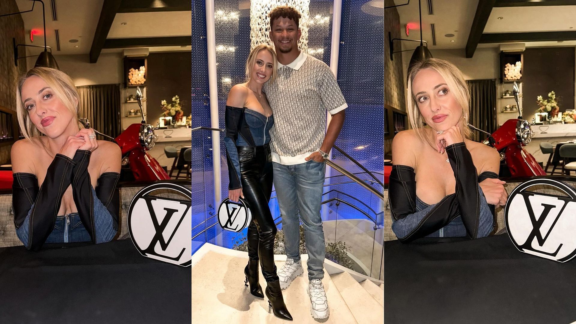 Brittany and Patrick Mahomes head out for date night during NFL offseason (Image credit: @brittanylynne)