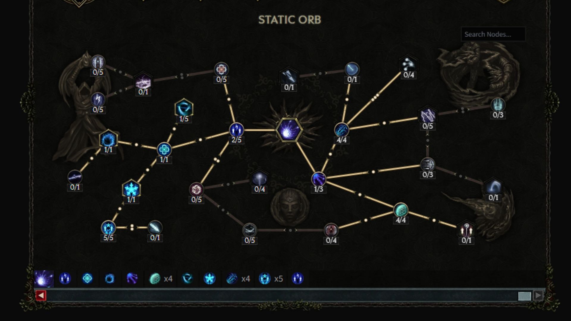 Skill tree for Static Orb (Image via maxroll/Eleventh Hour Games)