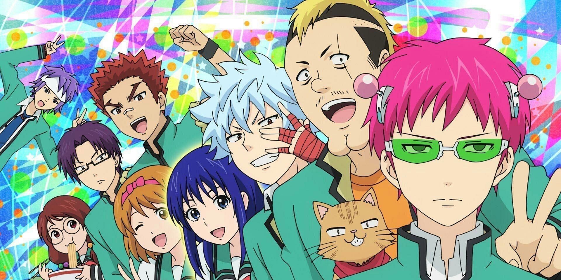 Saiki and his classmates as seen in the anime series (Image via J.C. Staff)