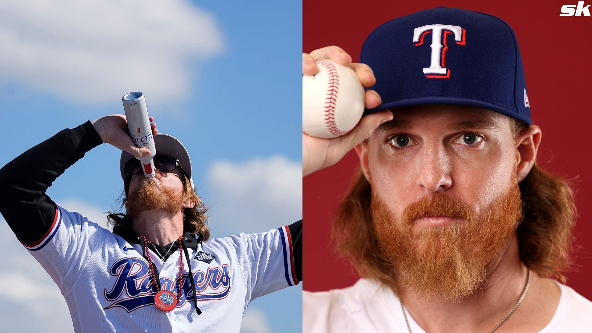 Jon Gray of the Texas Rangers poses for a portrait during photo day at Surprise Stadium