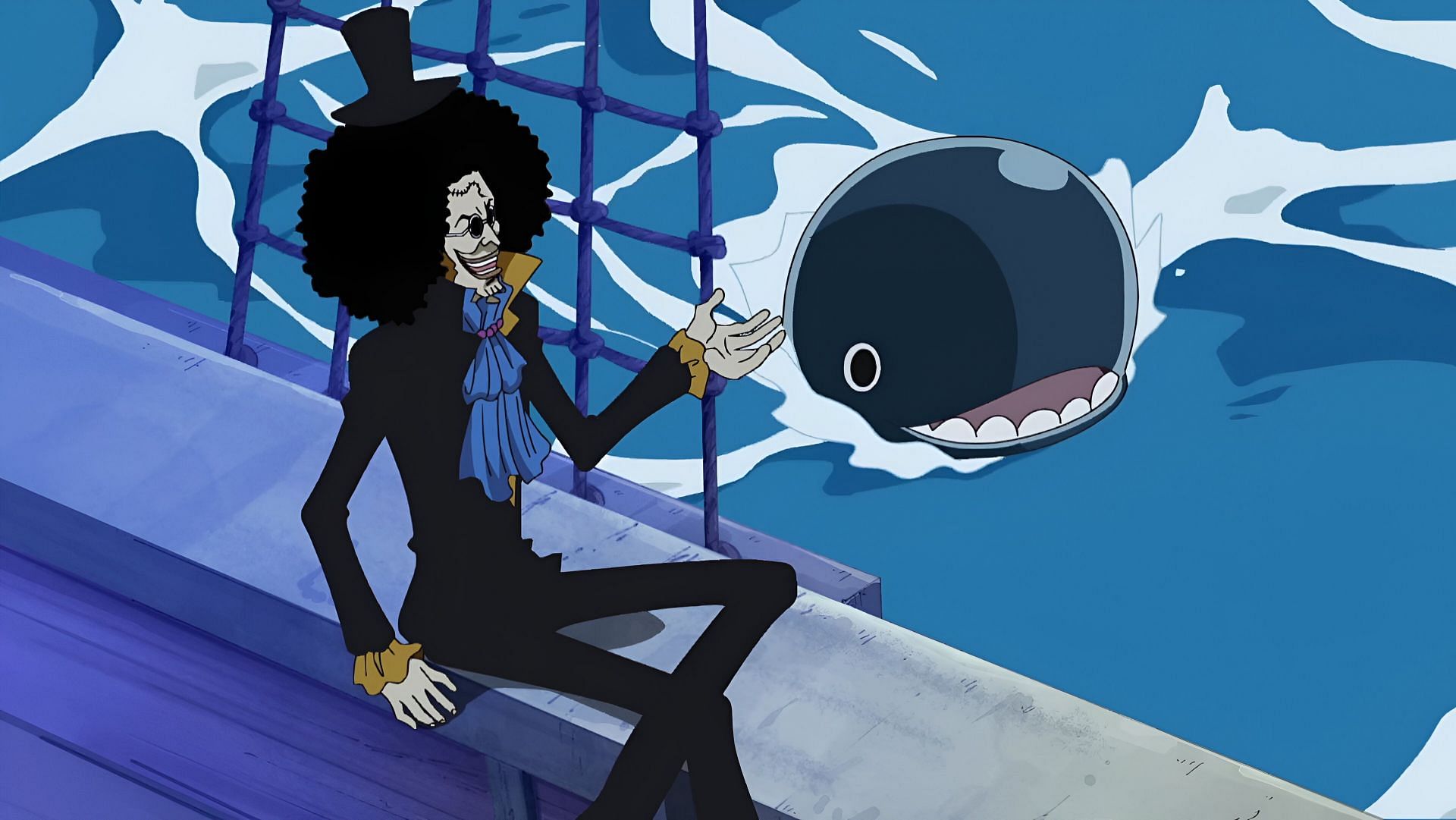 Brook as seen during his time as a Rumbar Pirate (Image via Toei Animation)