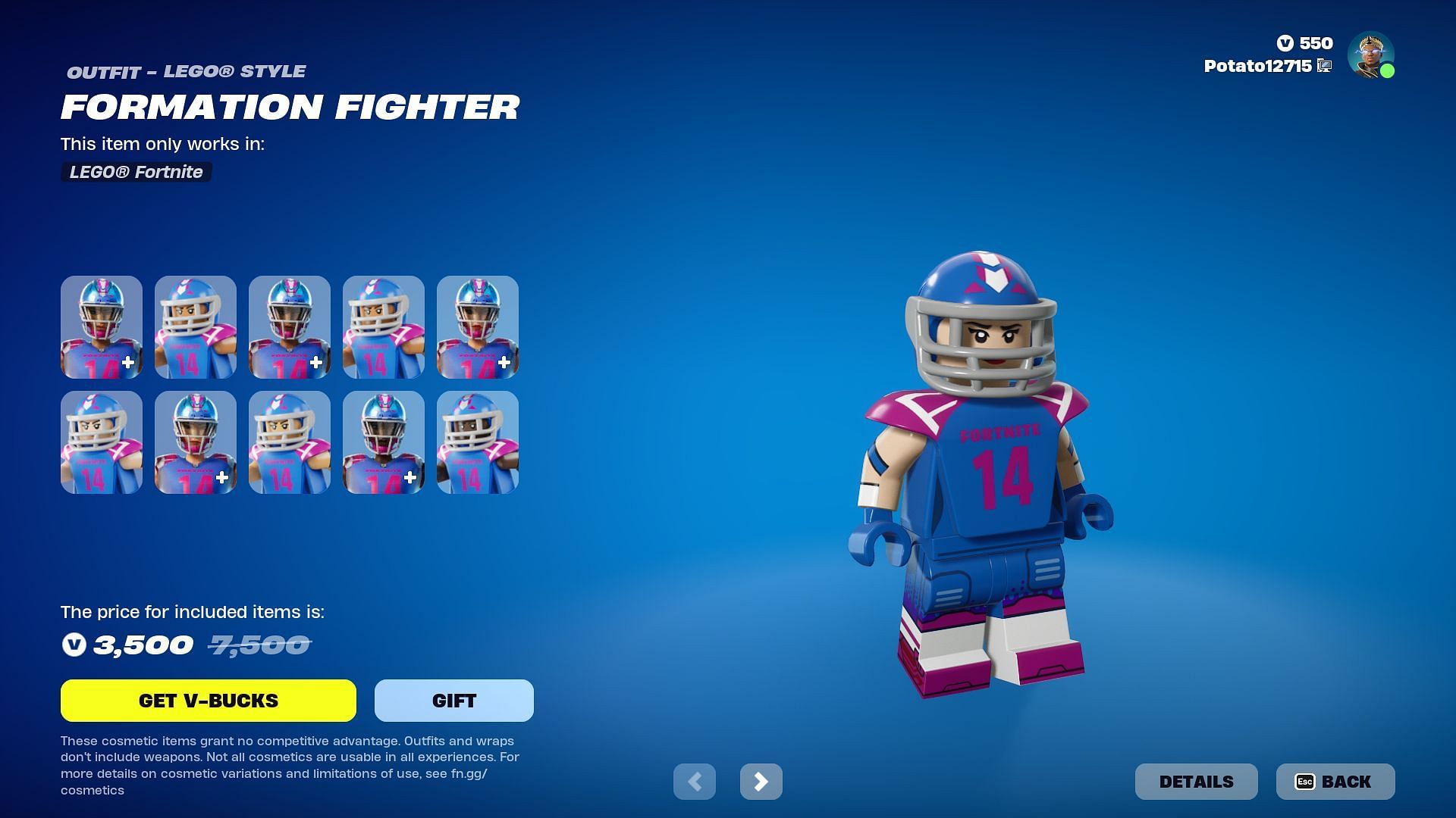 Extra Point Bundle features LEGO Styles (Image via Epic Games/Fortnite)