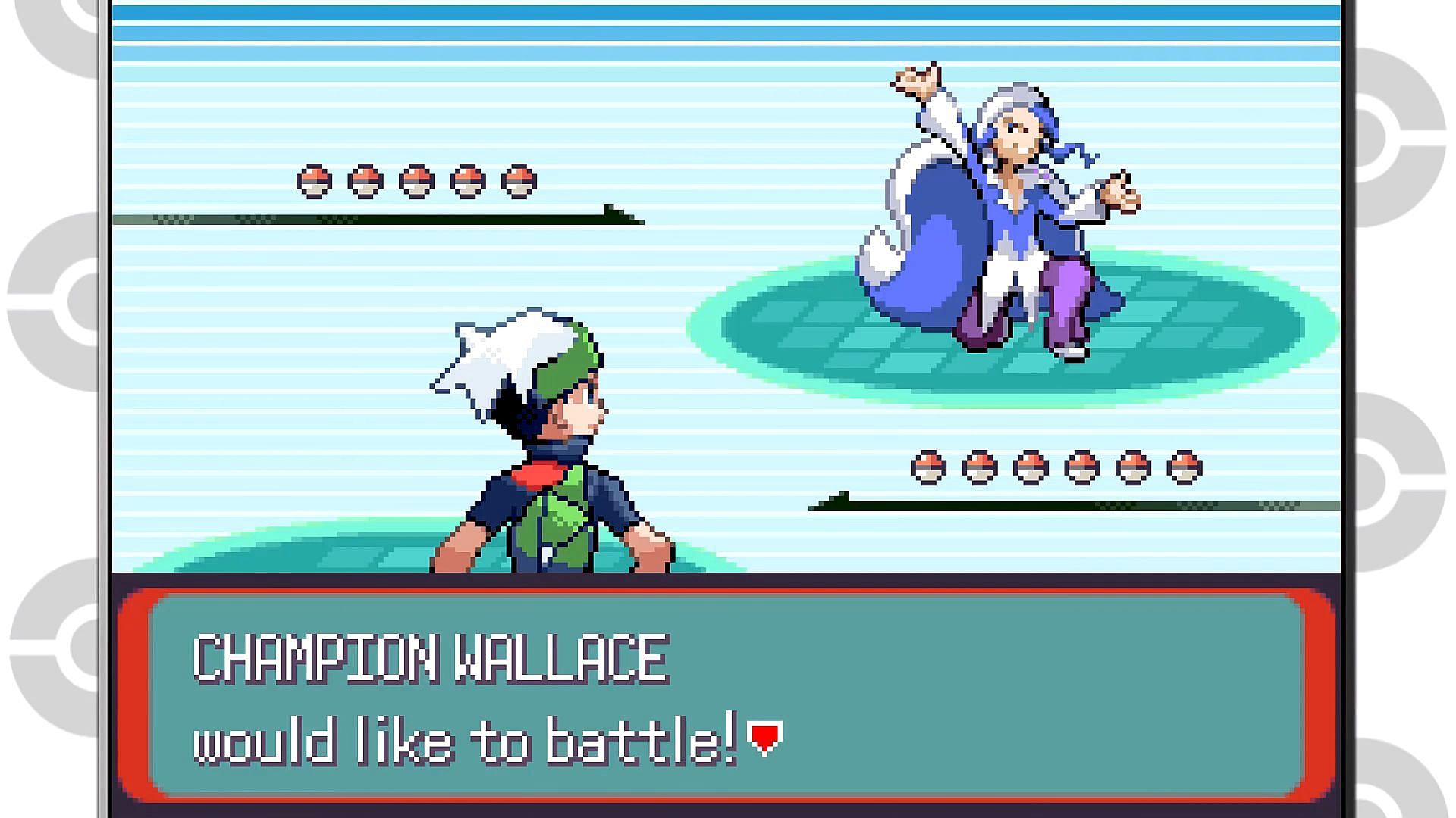 Champion Wallace in Pokemon Emerald (Image via Nintendo | Mixeli on YouTube)