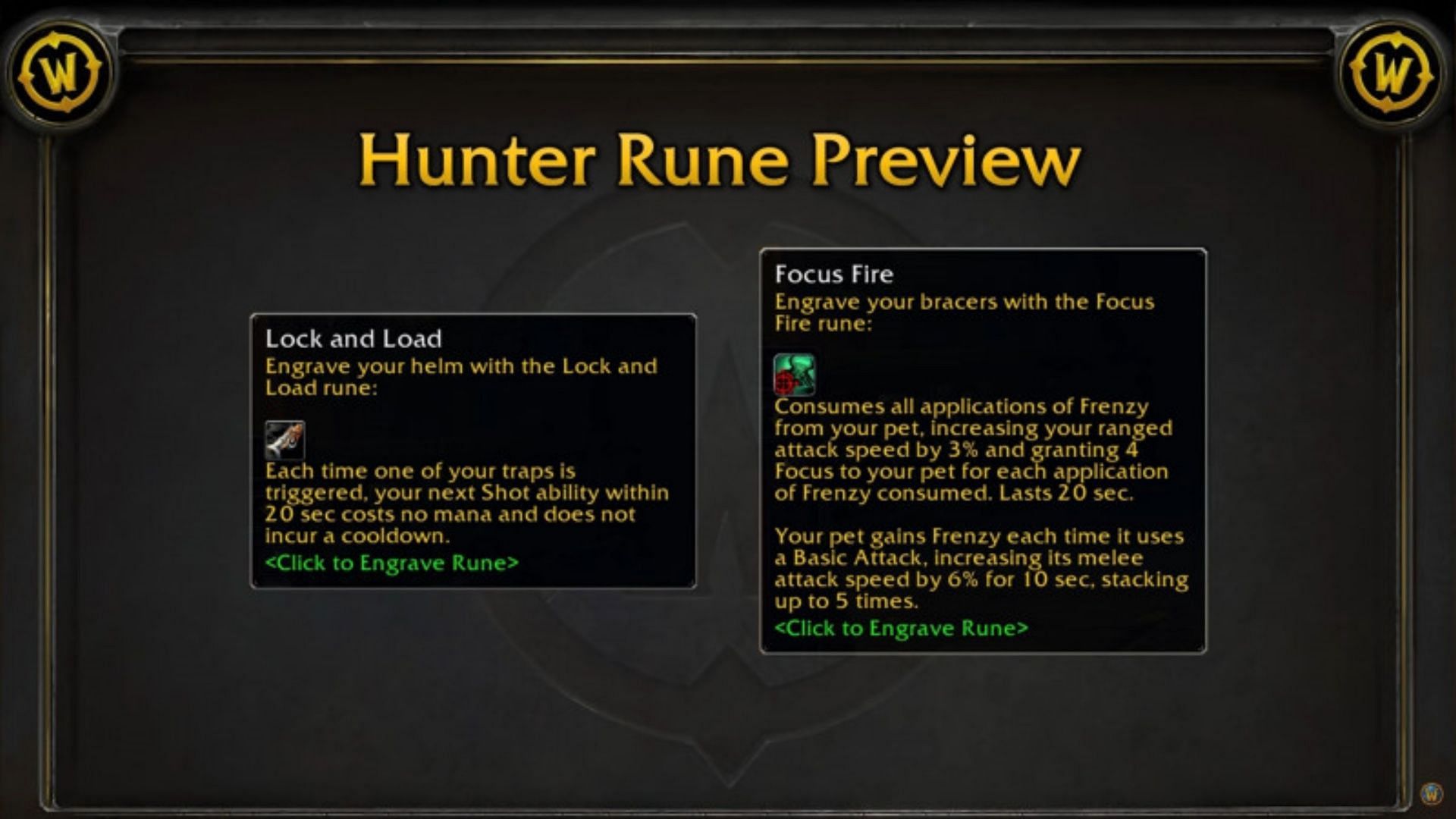 New Runes for Hunter in WoW Classic SoD Phase 3 (Image via Blizzard Entertainment)