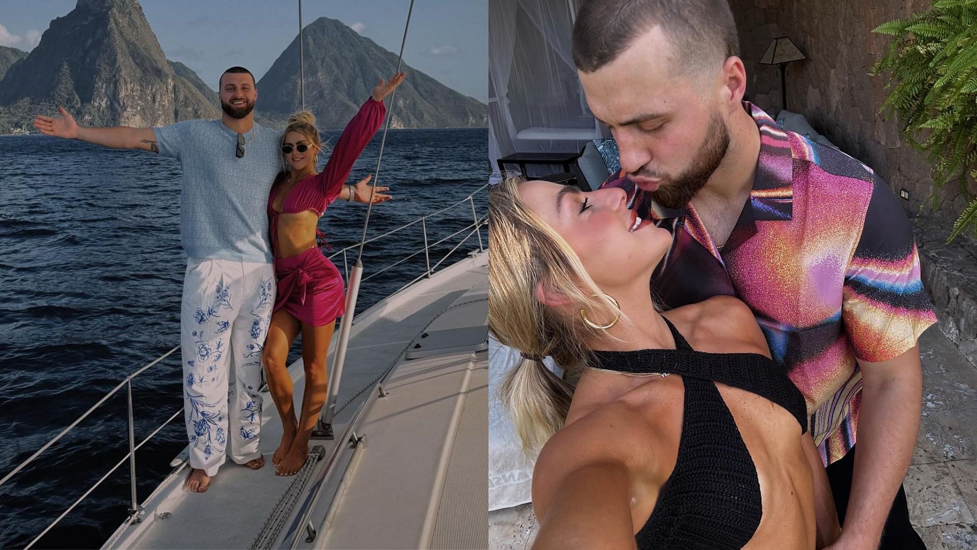 Cowboys TE Jake Ferguson vacationing in the Carribean with Haley Cavinder