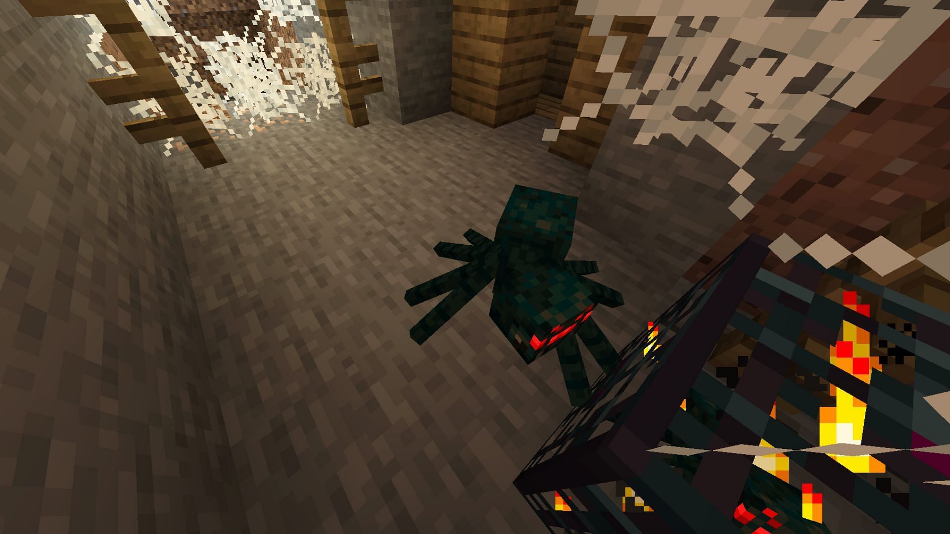 Cave spiders drop the same loot as regular spiders but are much more dangerous to farm (Image via Mojang Studios)