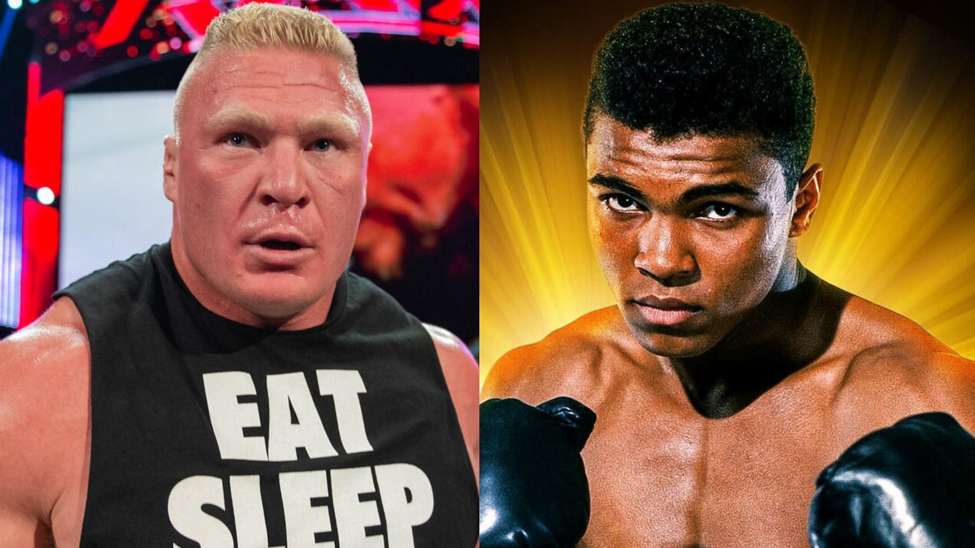 Brock Lesnar and Muhammad Ali are two of the greatest athletes of all time