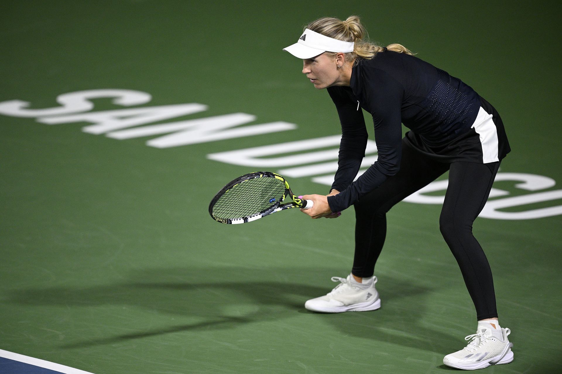 Caroline Wozniacki at the 2024 San Diego Open.