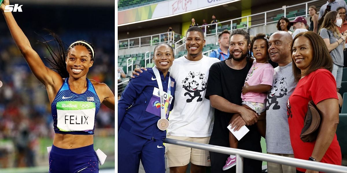 Allyson Felix shares glimpses of Legoland vacation with family.
