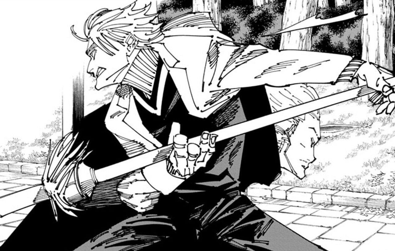 Jujutsu Kaisen fans haven&#039;t seen Charles (center foreground) since his fight with Hakari (center background), but he could prove useful against Sukuna (Image via Shueisha)