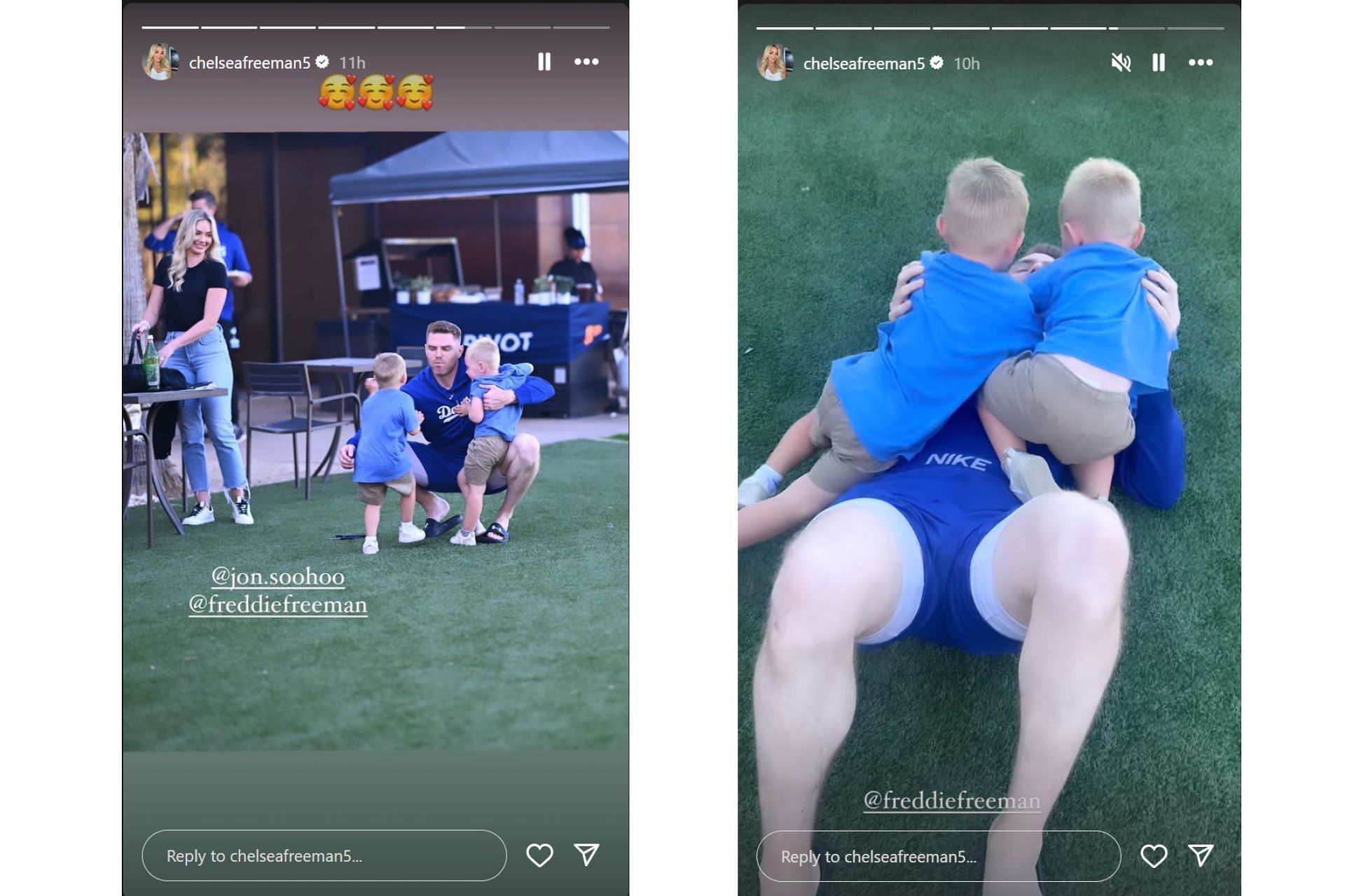 Freddie Freeman spending quality time with his family