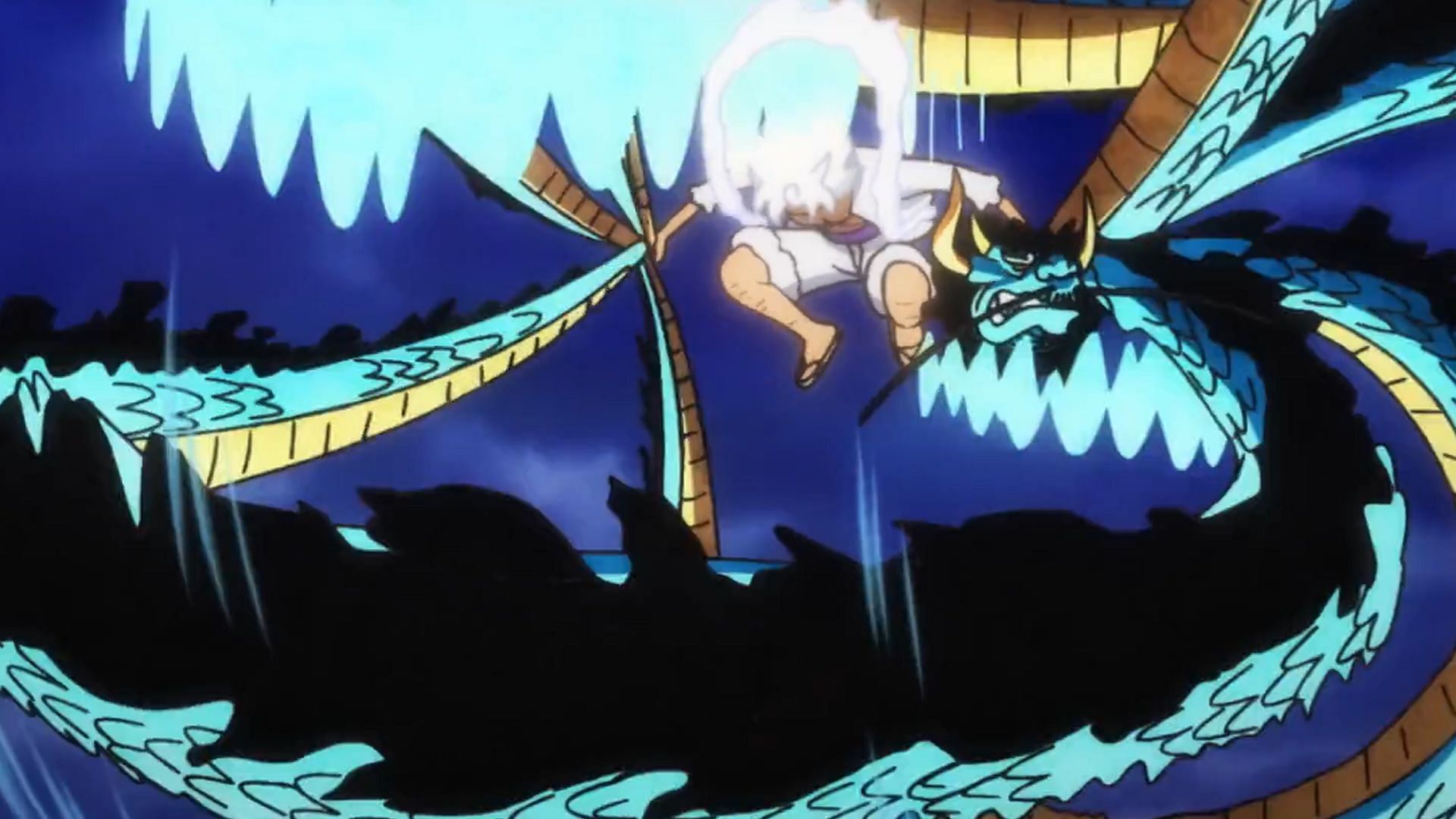 Luffy&#039;s Gum-Gum Jump Rope attack as seen in the One Piece anime (Image via Toei Animation)