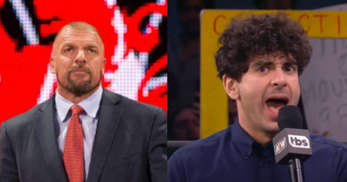 Triple H (left) and Tony Khan (right) [Images via WWE gallery and AEW YouTube]