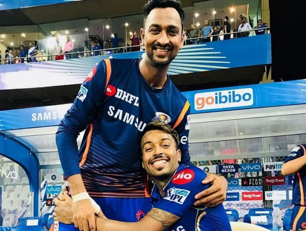 Krunal Pandya with Hardik Pandya