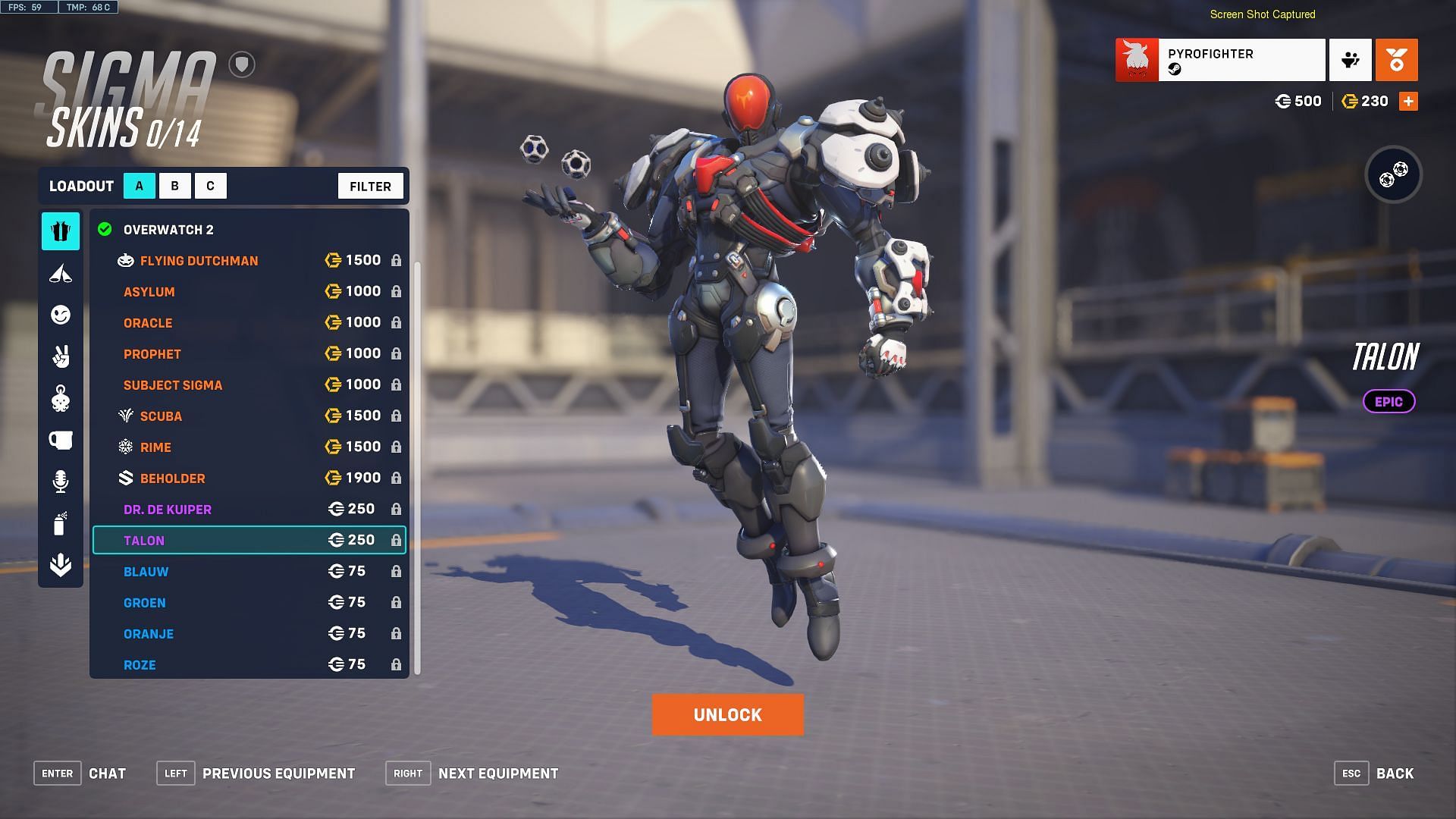 Talon is one of the best Sigma skins in Overwatch 2 (Image via Blizzard Entertainment)
