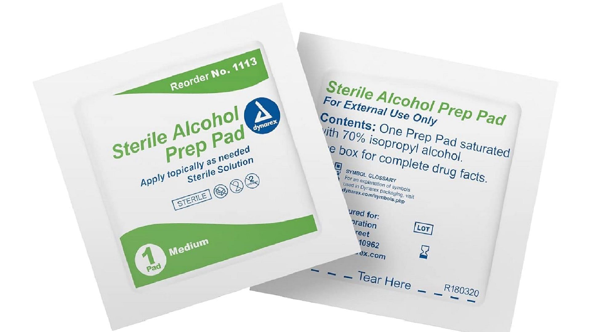 Dynarex 1113 Alcohol wipes (Image via Dynarex/Amazon)