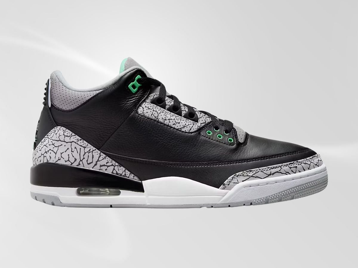 The Air Jordan 3 &#039;Green Glow&#039; (Image via StockX)