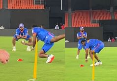 [Watch] Rohit Sharma applauds Jasprit Bumrah's acrobatic catch during MI practice session ahead of IPL 2024