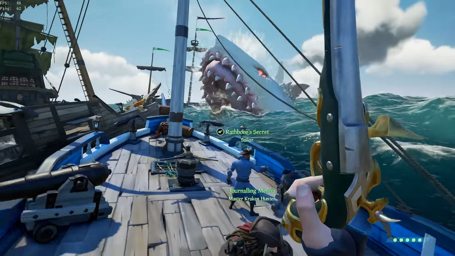 The Shrouded Ghost in Sea of Thieves (Image via Rare/ Cliff The Story Guy on YouTube)