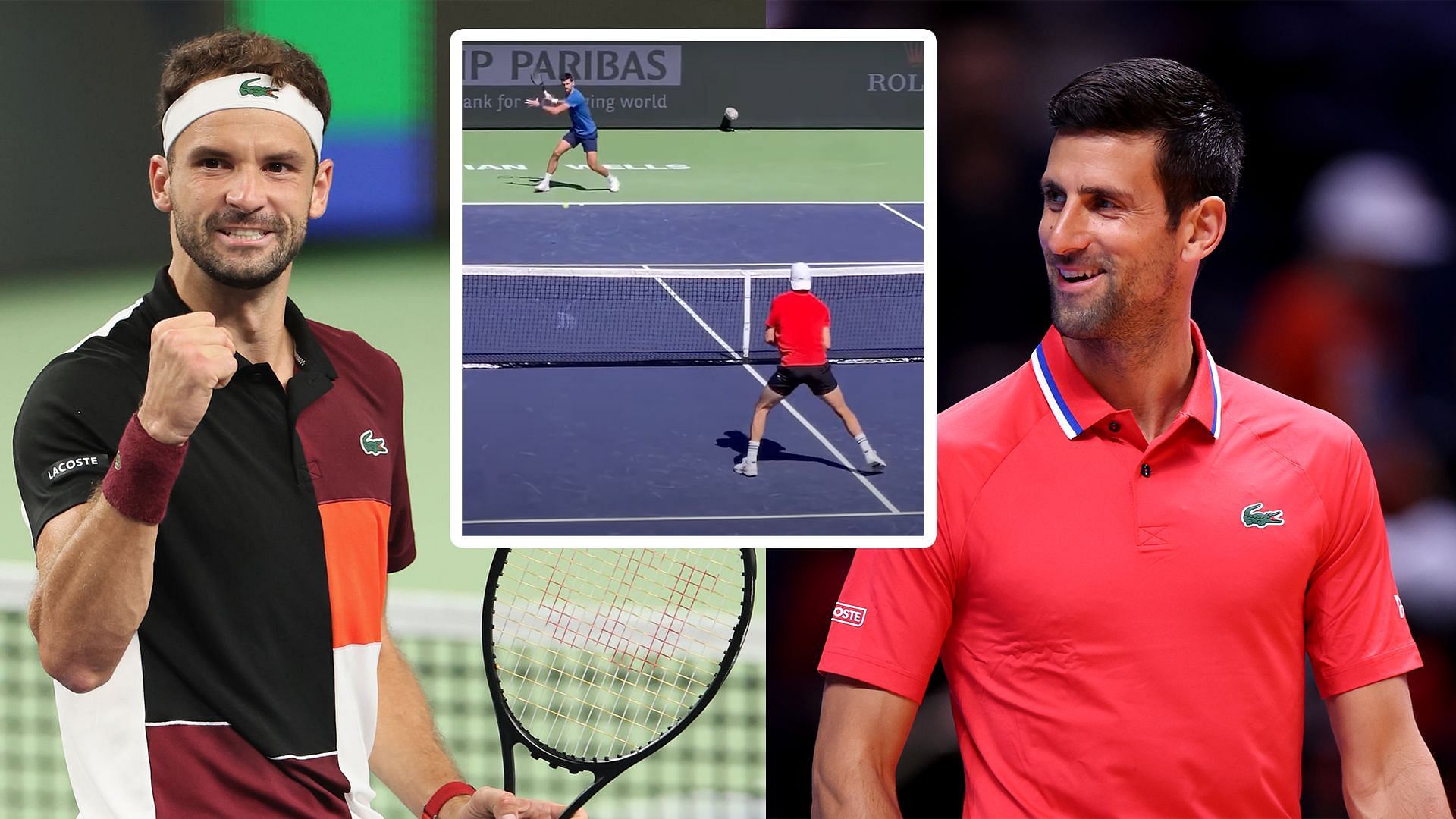 Grigor Dimitrov(left) and Novak Djokovic(right)