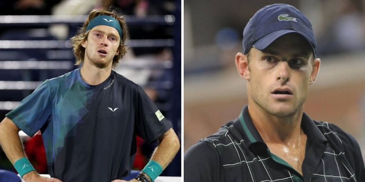 Andrey Rublev and Andy Roddick 