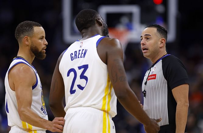 "Steph Curry is not defending him"- Nick Wright lambasts Draymond Green with 'jail' analogy for early ejection vs Magic