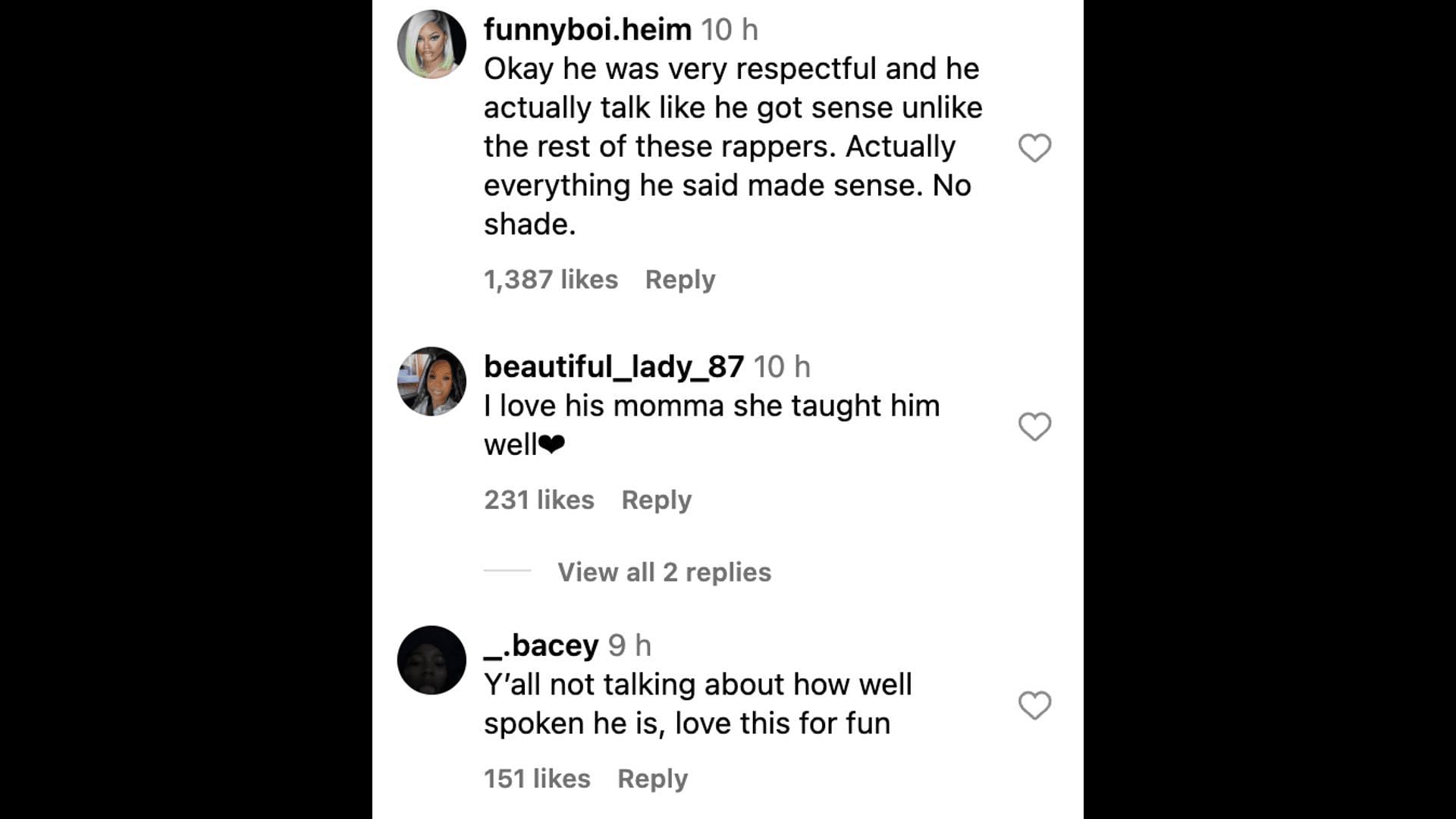 Social media users applaud Choppa for his answers addressing the Blueface and Chrisean Rock controversy. (Image via @theshaderoom/ Instagram)