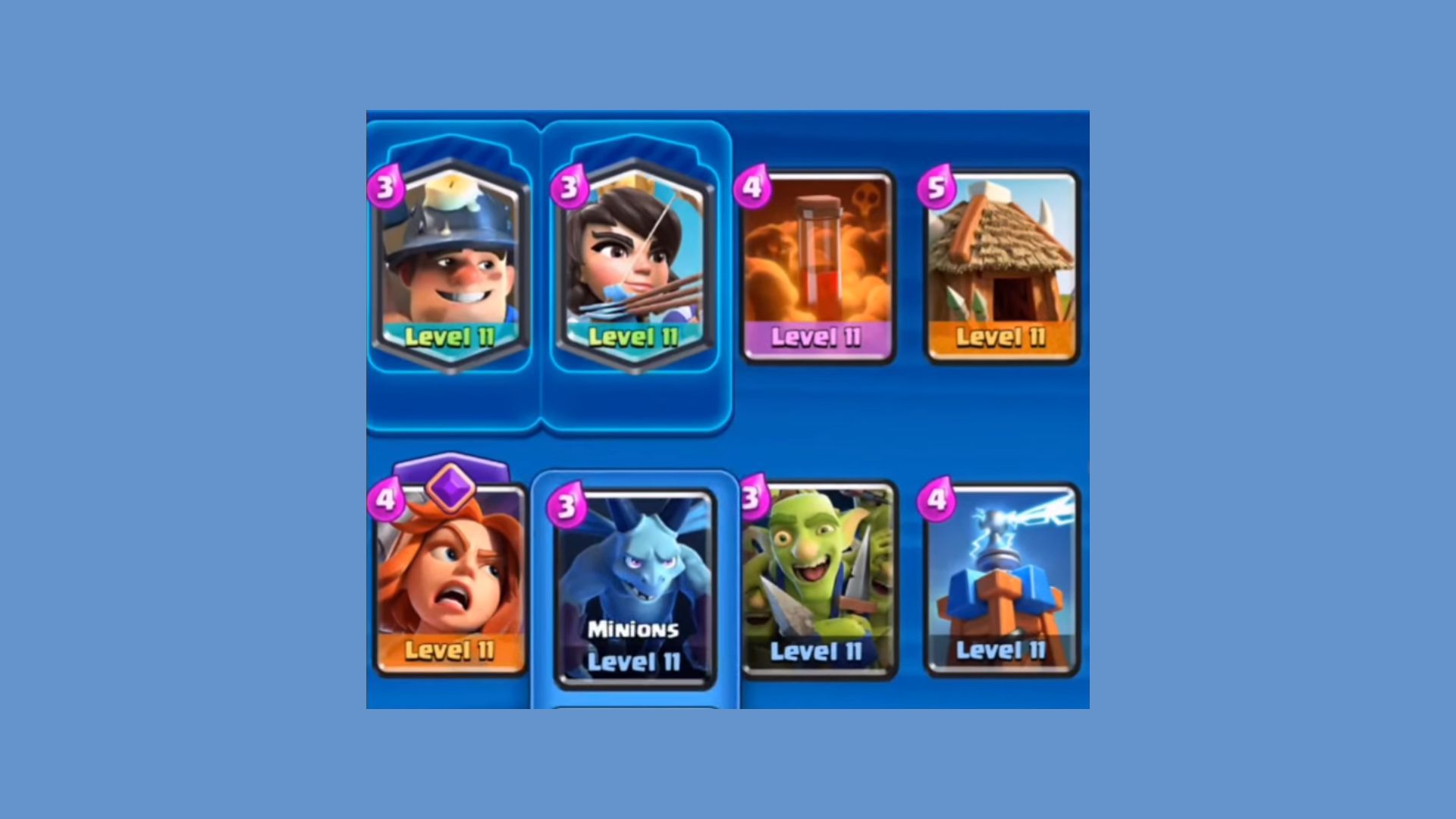 Arena 11 deck composition (Image via Supercell)