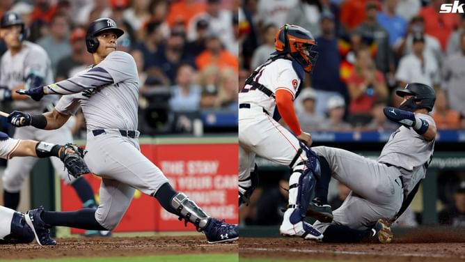 WATCH: Aaron Judge & Juan Soto's endearing exchange after latter's outstanding throw