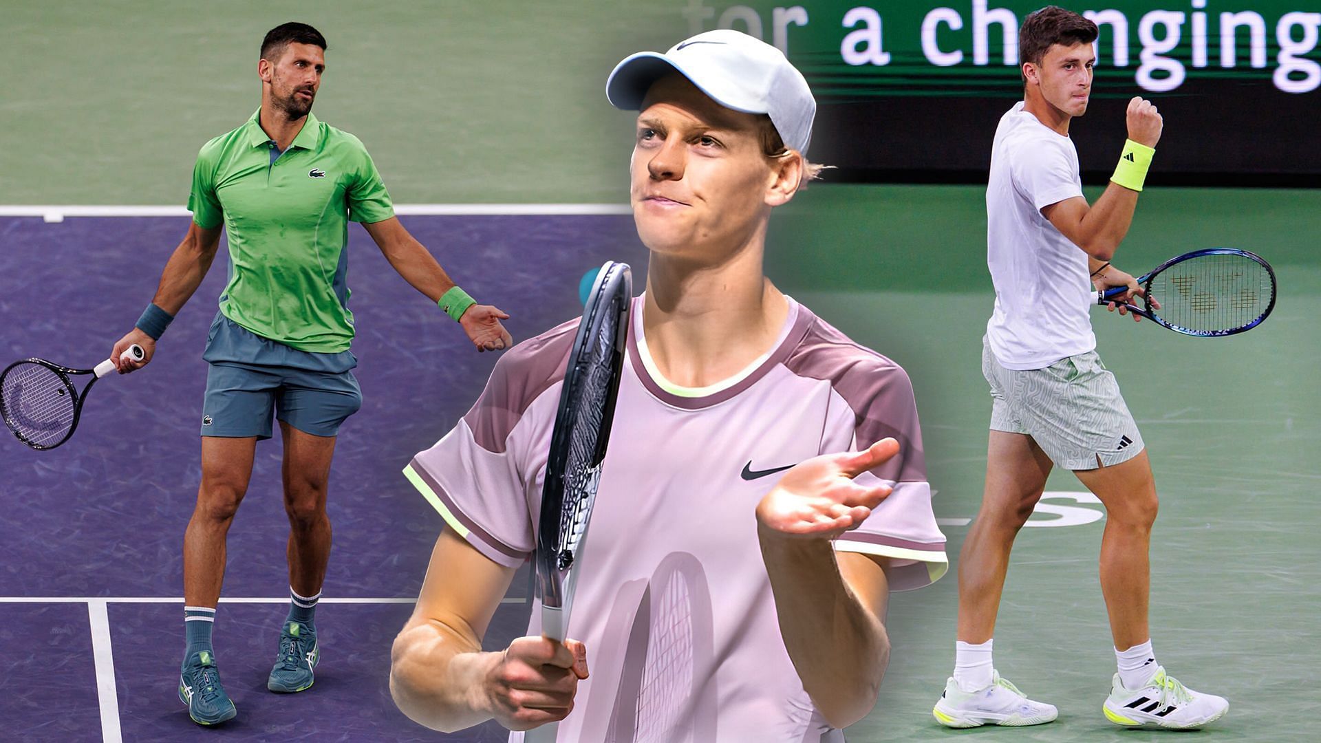 Jannik Sinner lauded Luca Nardi after his win over Novak Djokovic at Indian Wells