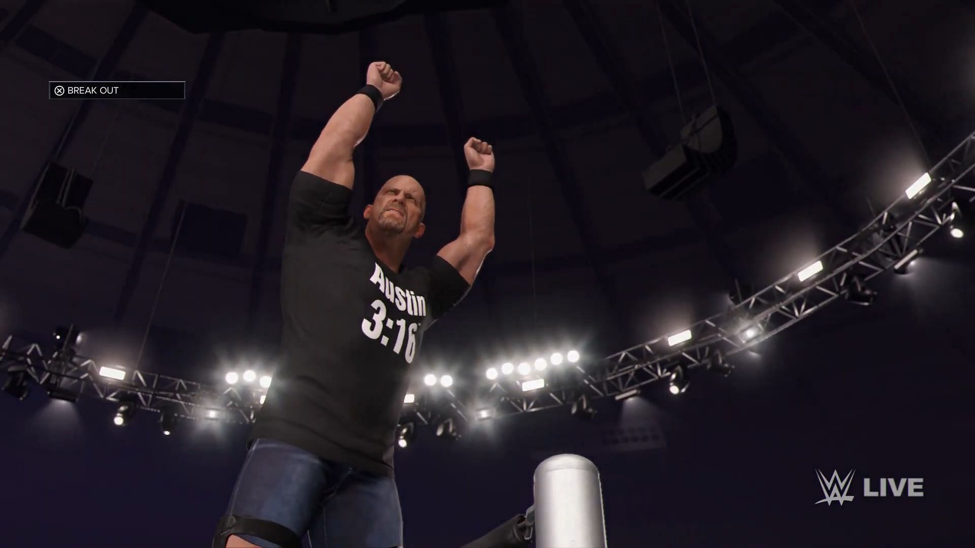 &quot;Stone Cold&quot; Steve Austin &#039;97 in WWE 2K24 (Image via 2K Games/ Trophygamers on YouTube)