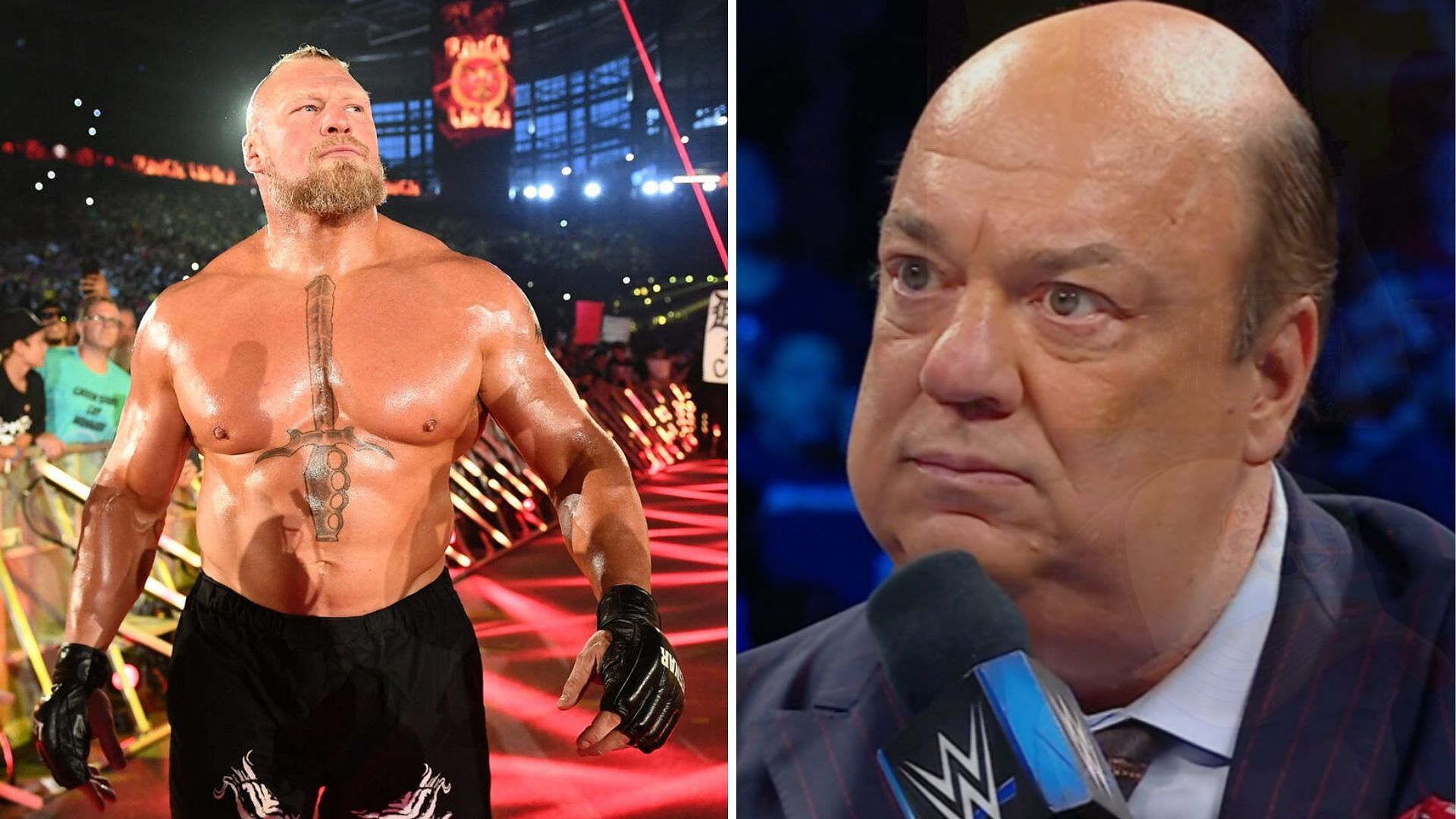 Brock Lesnar on the left and Paul Heyman on the right [Image credits: wwe.com and Heyman