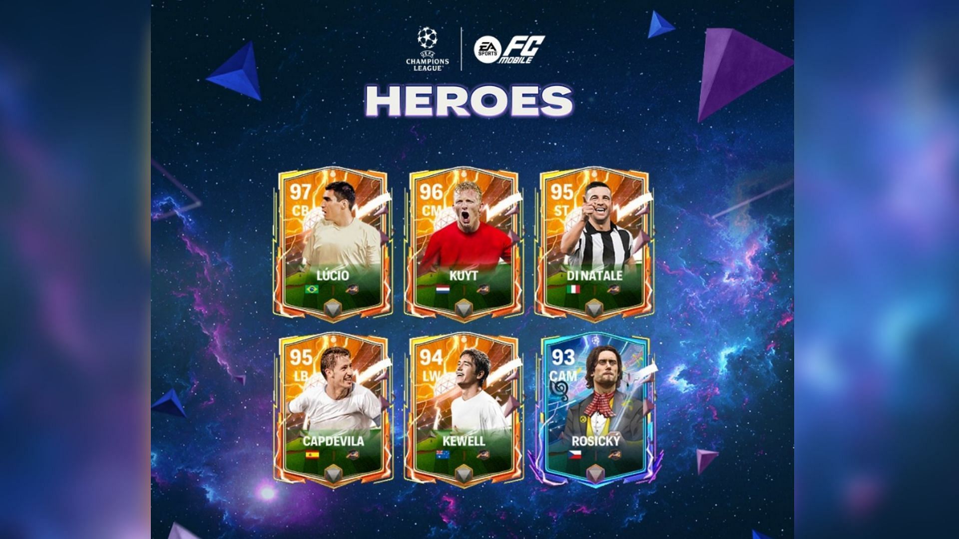 FC Mobile Heroes 24 Team C contains many legends