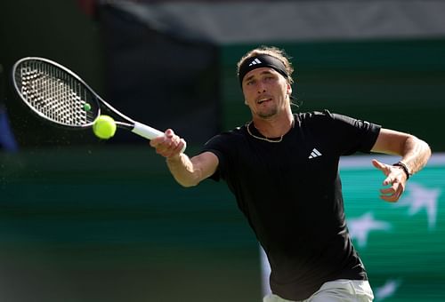 Alexander Zverev at the 2024 BNP Paribas Open.